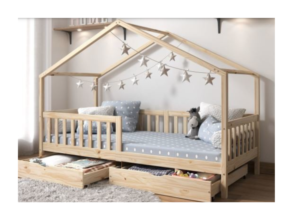 Children's bed with drawers, chalet style, OUVU76999