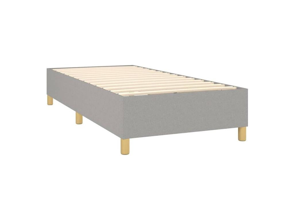 Lysvia bed base with light grey mattress 90x200 Fabric DPIF47757