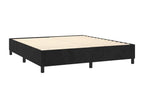 Lysvia bed base with LED mattress, black, 180x200cm, velvet, KMQV90209