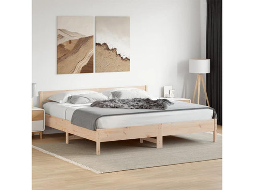 Bed frame without mattress 180x200 cm solid pine wood OPOK39176