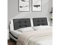 Black and white headboard cushion 200 cm faux leather NZHS09126