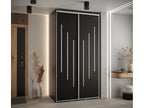 8-Door Sliding Wardrobe 235.2/140/45 2 Doors Black/Black/Silver WTYY62546