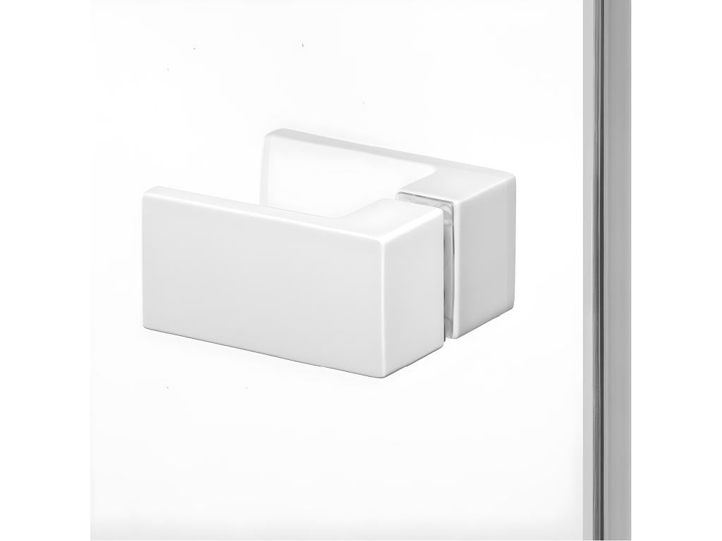 White 100x100cm right-hand pivot shower enclosure with front access RCFC71022