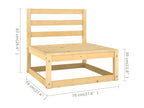 5-piece garden furniture set with cushions, solid pine wood CBBC61536