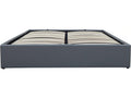 Lysvia PVC double bed with storage - 140x190 cm - Grey QRSJ18033