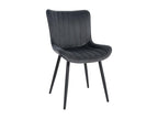 Dining chair - Velvet / Metal - Dark Grey - Elariva TWAC50963