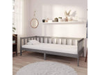 Bed with mattress 90x200 Grey Solid pine wood 9 AMSH85881