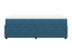 Bed base with mattress, dark blue, 100x200 cm, HFFL48093