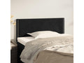 Black Headboard 100x5x78-88 Velvet HIEF45055