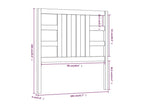 Headboard 106x4x100 cm Solid pine wood JPVE11510