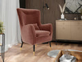 Armchair 114 Rose 103x79x87cm Upholstery Metal Legs ZBES34204