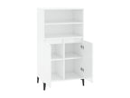 High-gloss white sideboard, 60x36x110 cm, engineered wood, AYXD64172