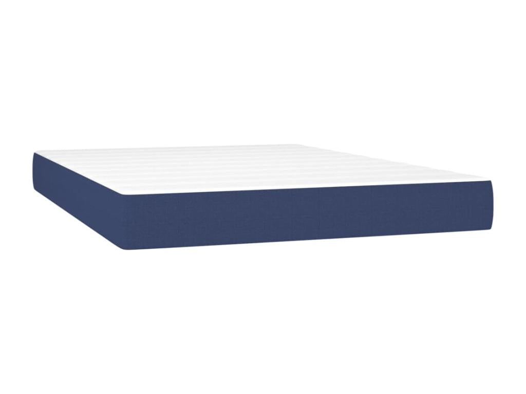 Bed base with mattress, blue, 140x190 cm, fabric QXNH00868