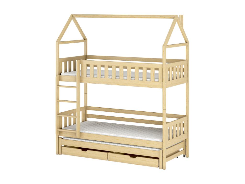 Cabin bed HB014 80x190 cm Beige XIQM82738