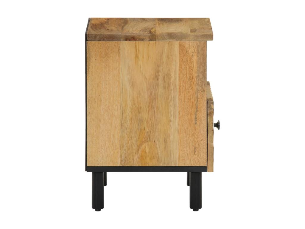 Elariva Premium - Bedside Table 40x33x46 cm Solid Mango Wood KSGV05802