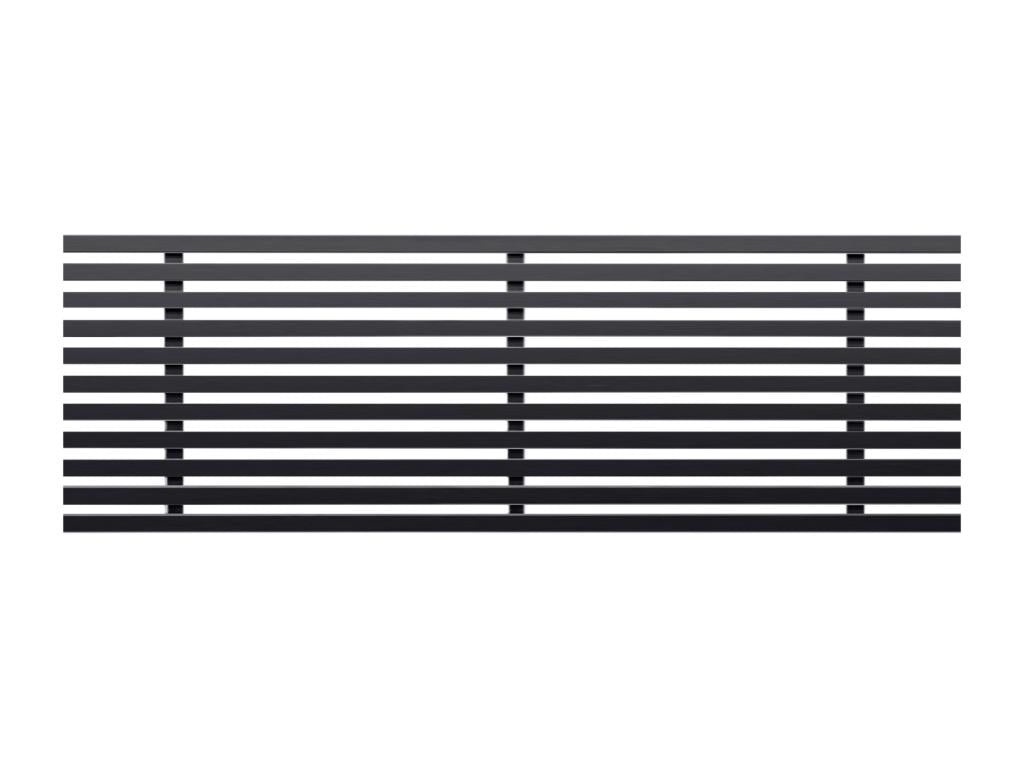 Lysvia Recycled MDF Wood Headboard, Japanese Style, 145x46cm, Fits 135/140cm Beds - Solid Black CGLR98897