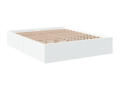 White bed frame without mattress, 160x200 cm BIWM54430