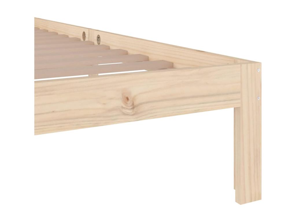 Solid wood bed frame without mattress, 100x200 cm, FQHU85838