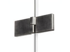 Brushed stainless steel shower enclosure 100x70cm, left-hand pivot, Elariva, front access LASV36626