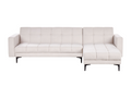 Lysvia Modular Corner Sofa Bed, Off-White Fabric, 4-Seater, LCJM83291