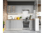 Lysvia 7-piece complete kitchen in matte grey - Length 180/240 cm MYXH31384