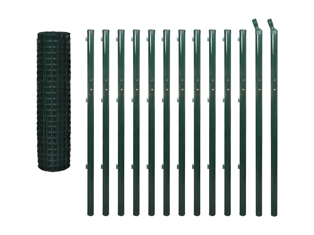 Euro Steel Fence 25x1.7 m Green 7 EMLM54621