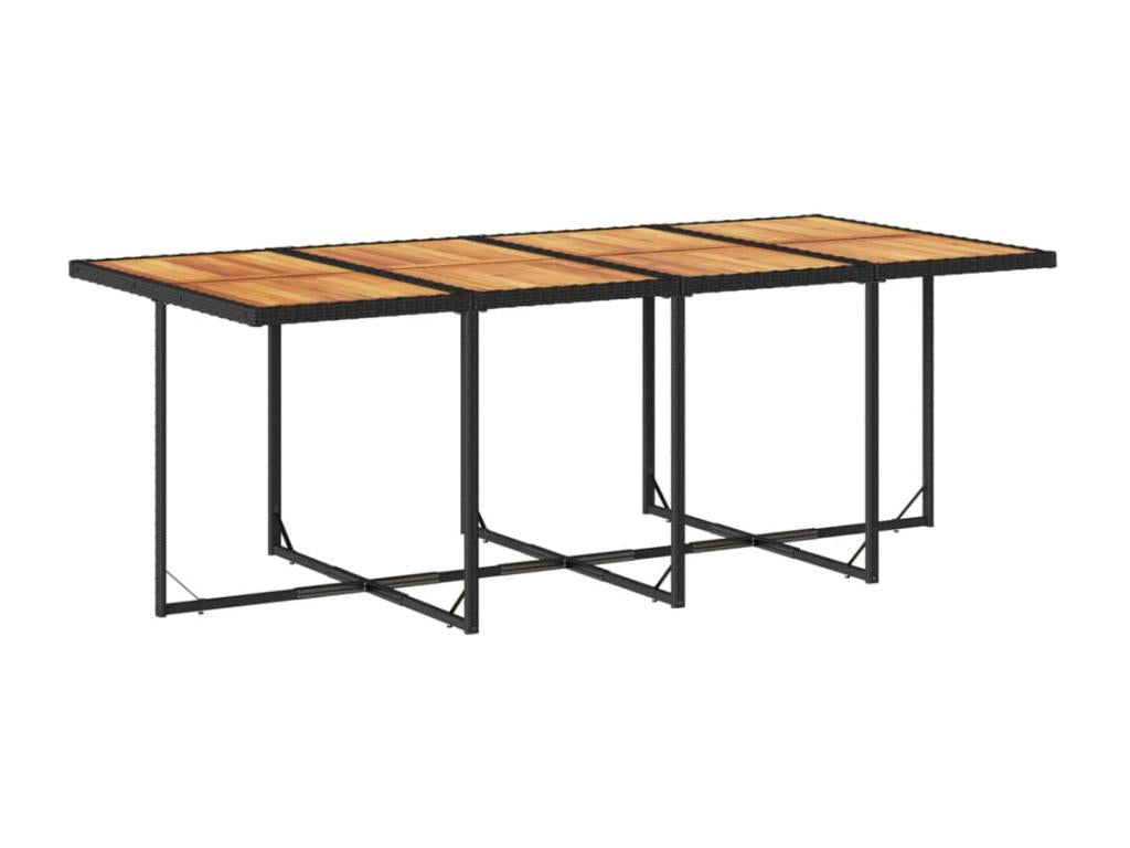 13-piece garden dining set with cushions, black resin wicker ULTQ62026