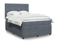 Lysvia bed base and mattress, Dark Grey 140x200cm Velvet SSSF81342