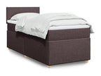 Lysvia bed base with dark brown mattress 100x200 cm NPJA66145