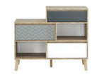 3-drawer chest with 2 shelves - Made in France OZMK90087