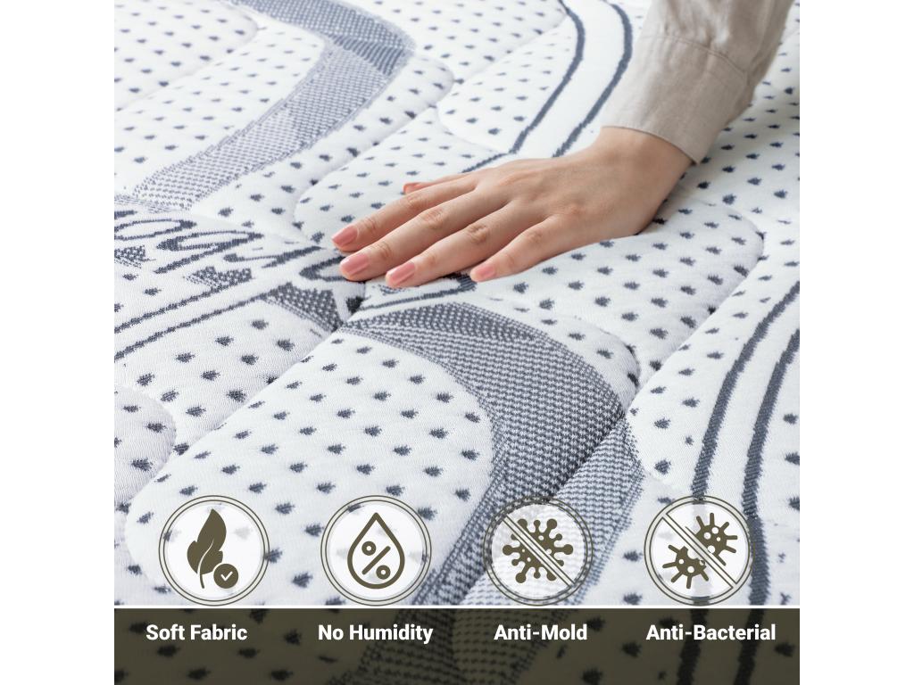 Single Mattress 80x205 with Memory Foam - Premium Quality - Height 20 cm - Made in Italy ILKX73186