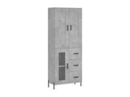High sideboard, concrete grey, 69.5x34x180 cm, engineered wood, GLFR13676