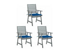 3-piece outdoor dining chairs with solid cushions NZEP44032