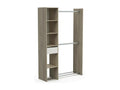 Large Wardrobe Bedroom Furniture Walk-in Closet Clothes Closet 118x40 h183 cm Oak and Matte White XMLH32997