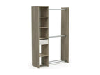 Large Wardrobe Bedroom Furniture Walk-in Closet Clothes Closet 118x40 h183 cm Oak and Matte White XMLH32997