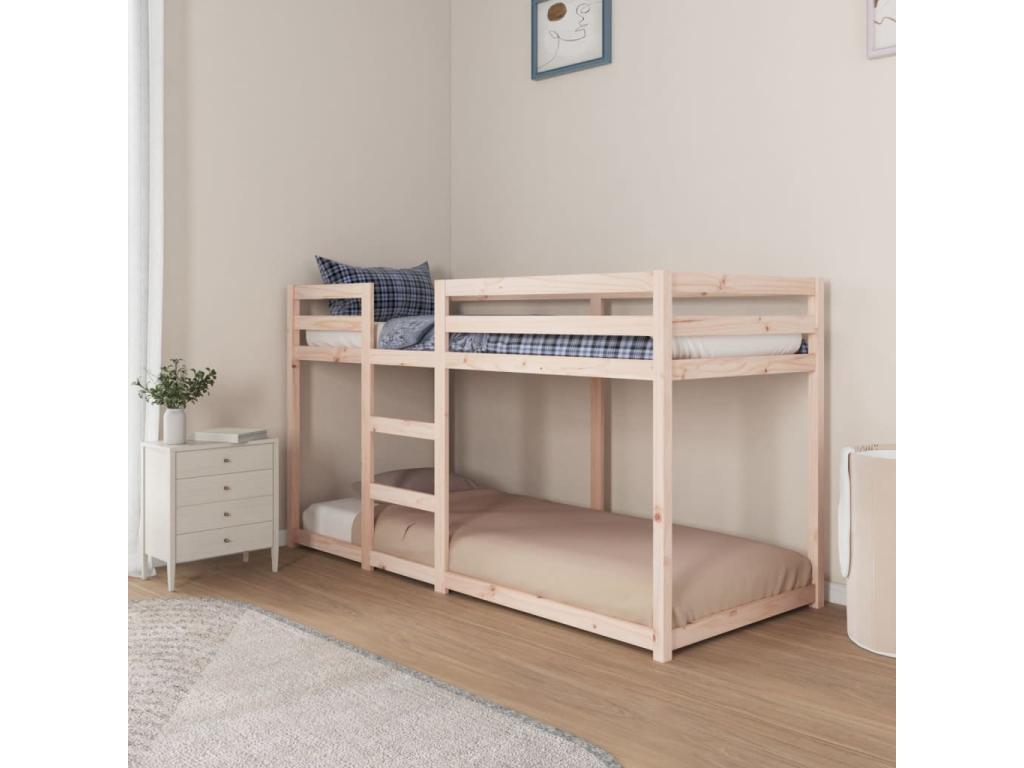 Bunk bed without mattress 80x200 cm solid pine wood SKTJ26726