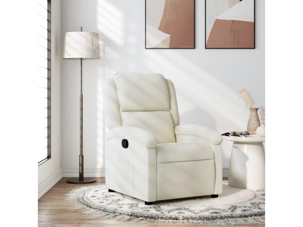 Cream Velvet Reclining Armchair YYHC41464