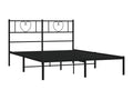 Metal bed frame with black headboard 150x200 cm AISH48530