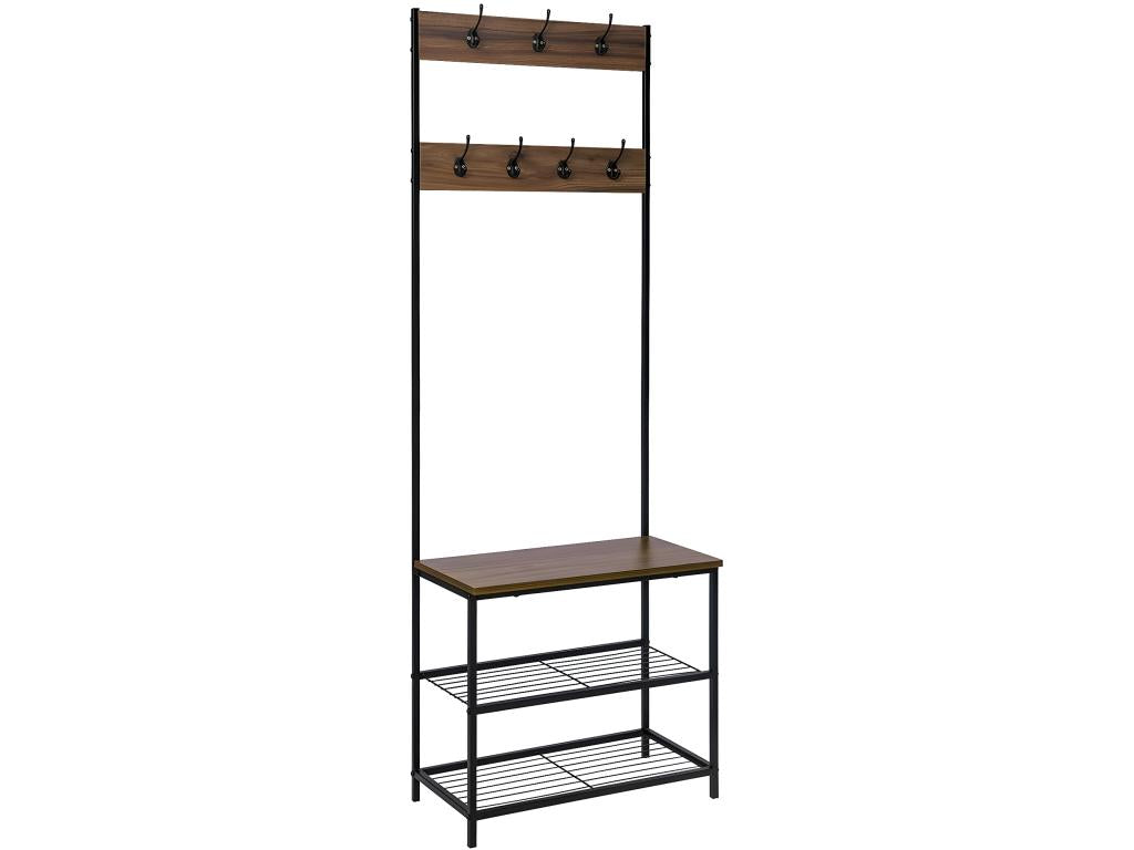 Metal clothes rack with brown metal finish, 60x30x170 cm, 19 0000080 MBEJ43858