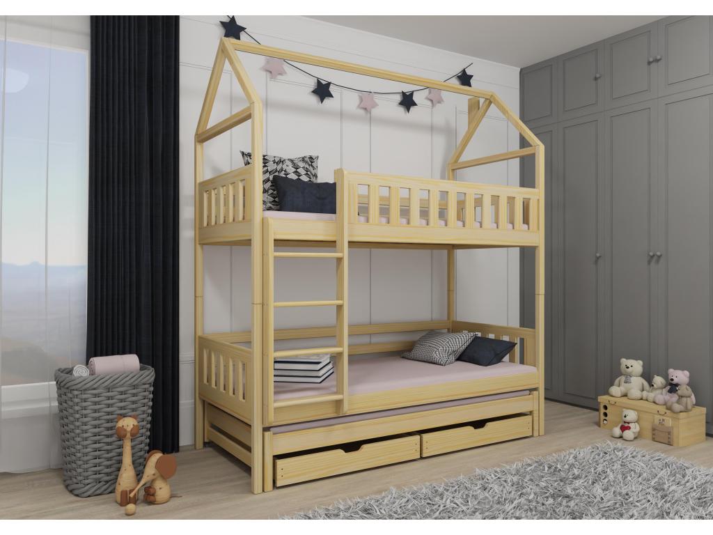 Cabin bed HB014 80x190 cm Beige XIQM82738