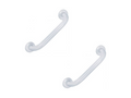 Set of 2 Lysvia Essential Comfort 30cm straight bars, white epoxy-coated aluminum QBTS00895