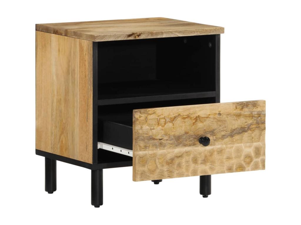 Elariva Premium - Bedside Table 40x33x46 cm Solid Mango Wood KSGV05802