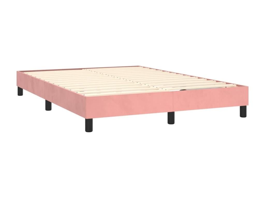 Lysvia bed base with Rose 140x190 Velvet mattress OPEE71238