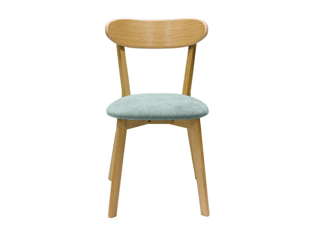 Vintage chairs in light oak wood and celadon green velvet-effect fabric, set of 2 DOVE NFOJ60081
