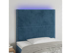 Dark Blue LED Headboard 80x5x118/128 cm Velvet UYCL70301