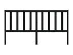 Black Headboard 186x4x100 Solid Pine Wood 3 KJKL62270