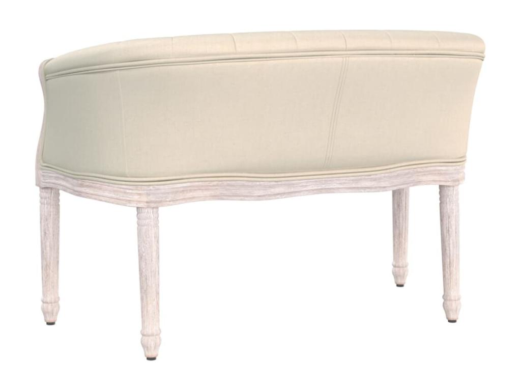 Beige bench 98x56x69 linen TOSY70385