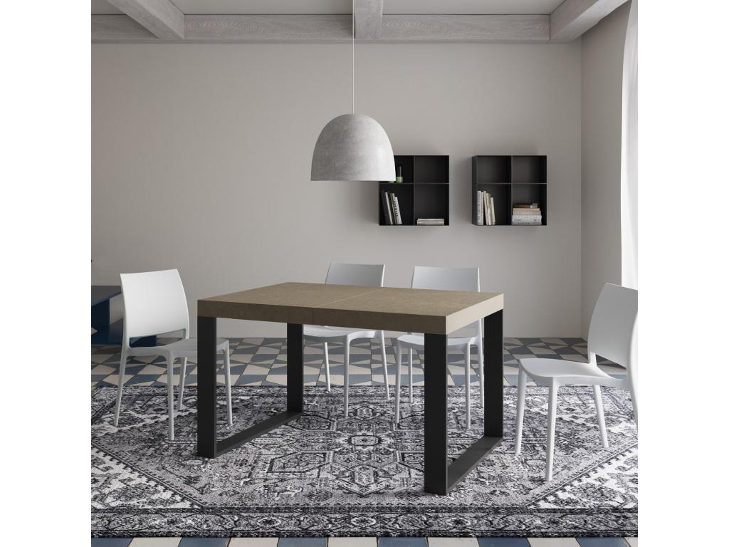 Extendable table 90x140/244 cm anthracite legs GBXK69578