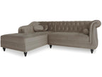 Lysvia Left-Hand Corner Sofa in Velvet, Lysvia Style, Lysvia HBNM37091