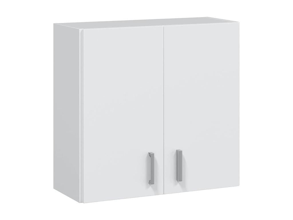 Wall-mounted storage cabinet with 2 doors, white - Length 59 x Height 60 x Depth 26.5 cm OTJG32341